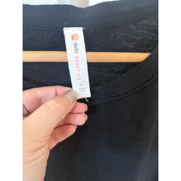 Anthropologie Daily Practice Chill Out Twofer Mini Dress Black Size Small - Picture 3 of 8